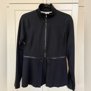 CAbi Black Relax Zip-Off Peplum Jacket ~ small